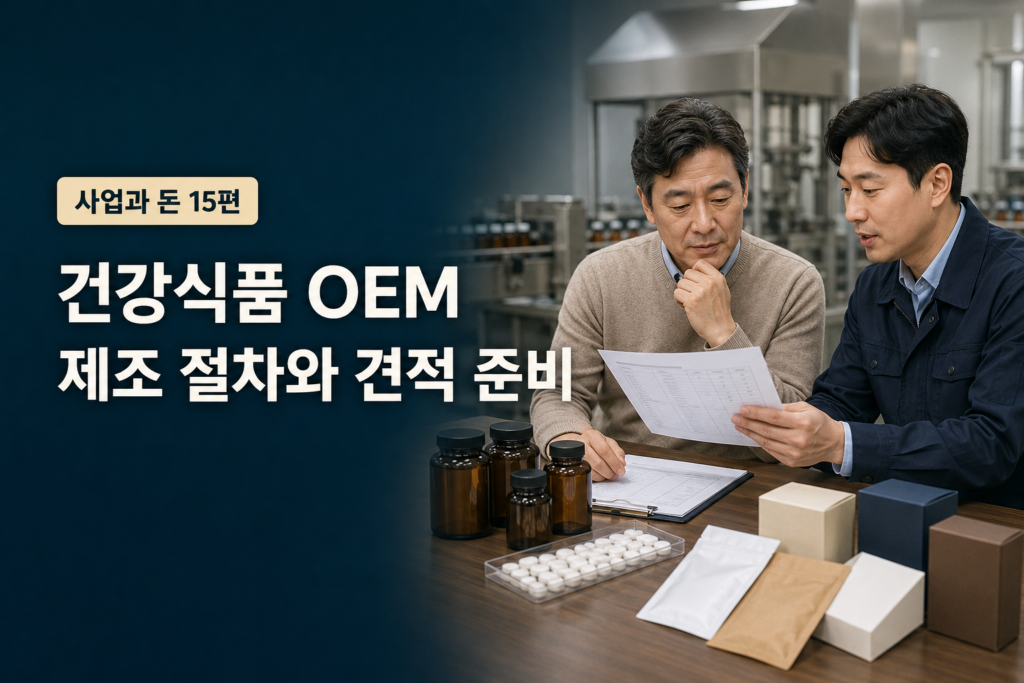 건강식품 OEM 제조 조건과 견적 요청 항목을 확인하는 1인 사업자