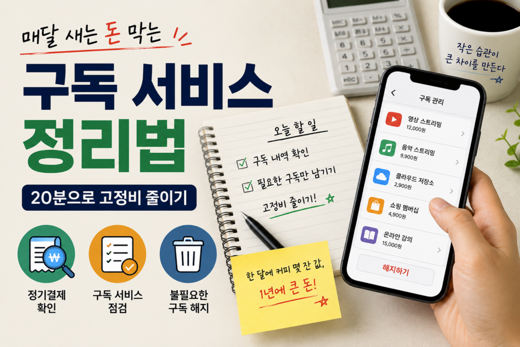 구독 서비스 정리법 및 비용 절약