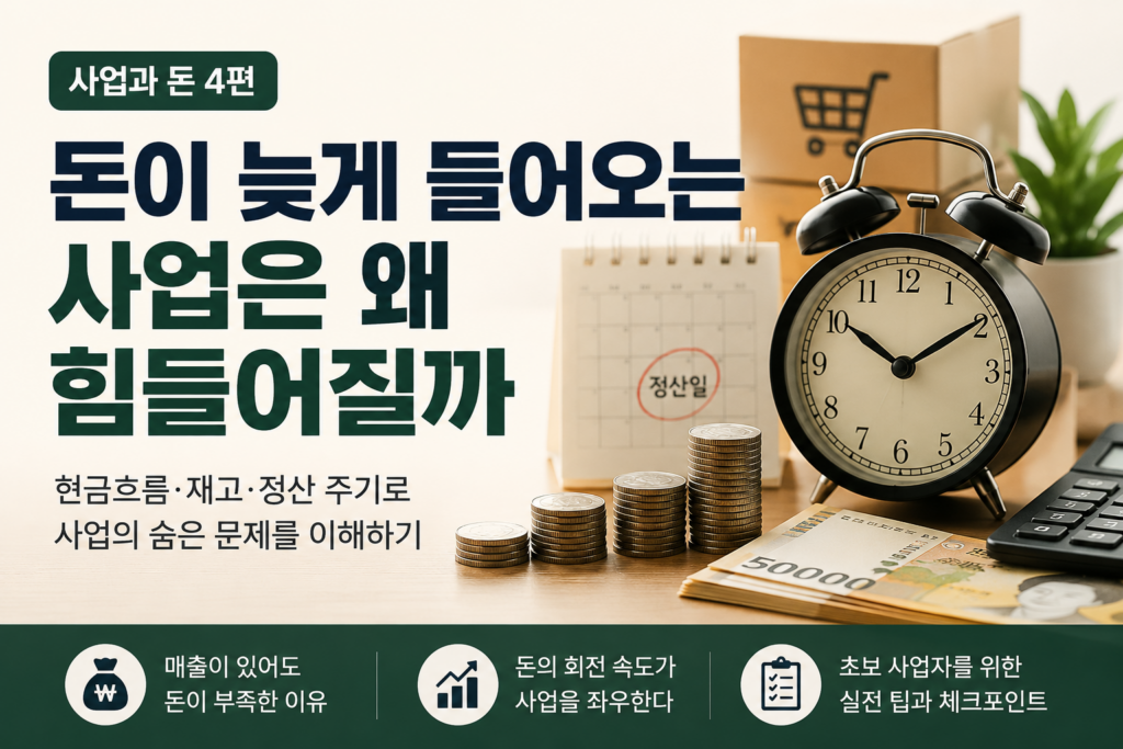 사업과 돈 4편|돈이 늦게 들어오는 사업은 왜 힘들어질까 돈이 늦게 들어오는 사업의 문제