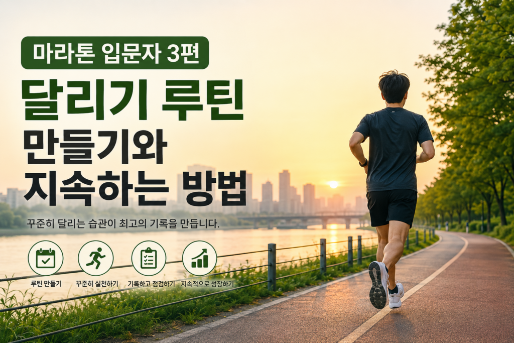 마라톤 입문자 3편|달리기 루틴 만들기와 지속하는 방법 마라톤 입문자 3 1편