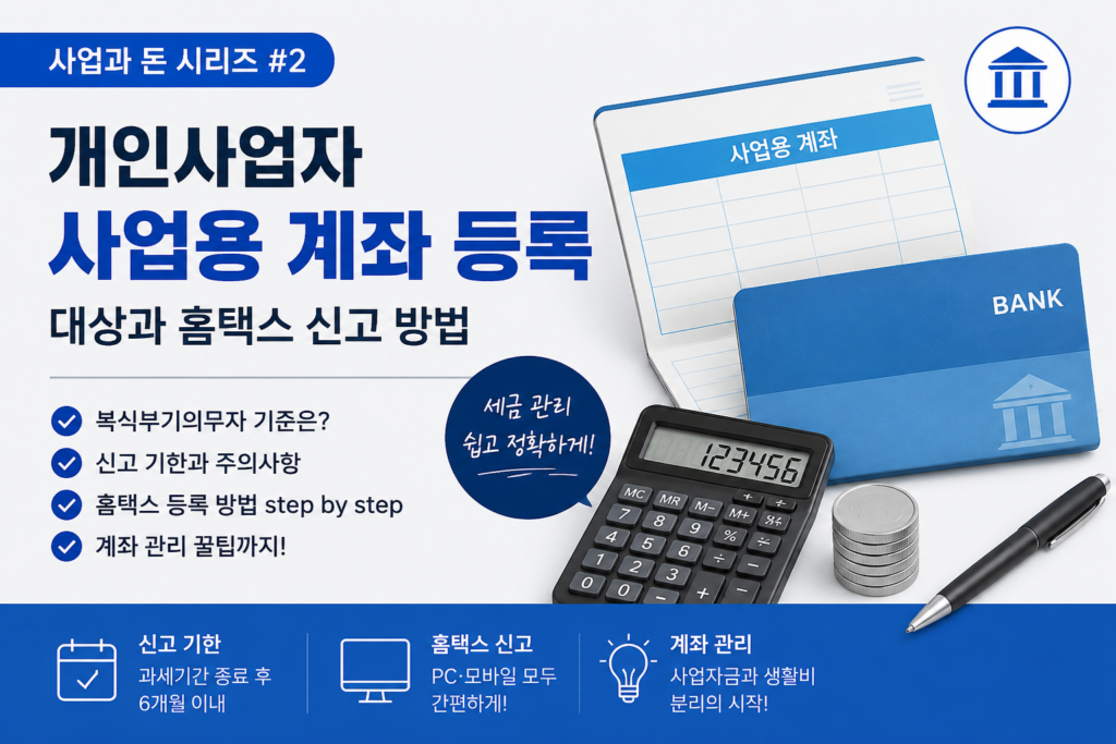 사업용 계좌 등록 가이드