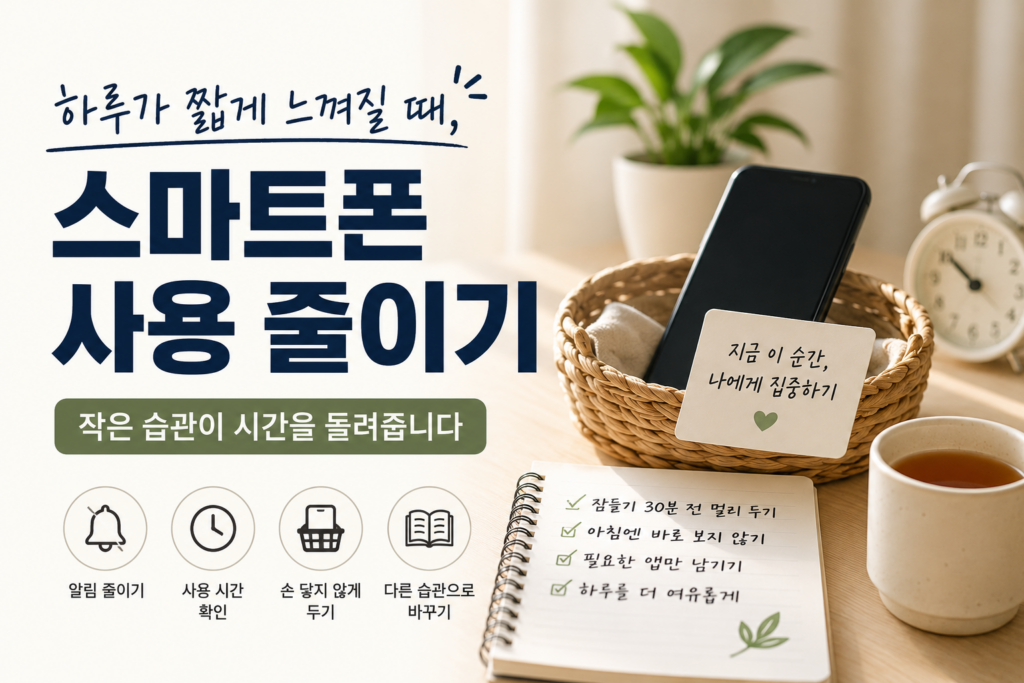 스마트폰 사용 줄이기 팁