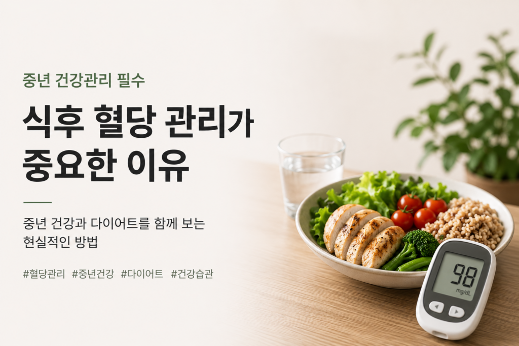 식후 혈당 관리가 중요한 이유|중년 건강과 다이어트를 함께 보는 현실적인 방법 식후 혈당 관리 가이드1 1