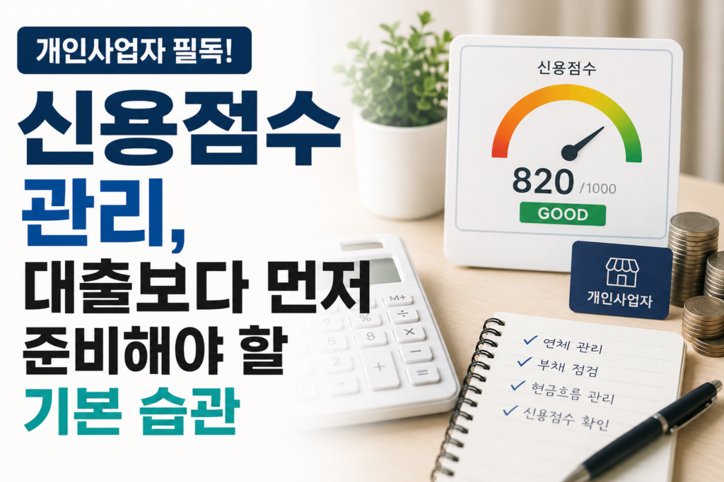신용점수 관리와 개인사업자 필수 팁