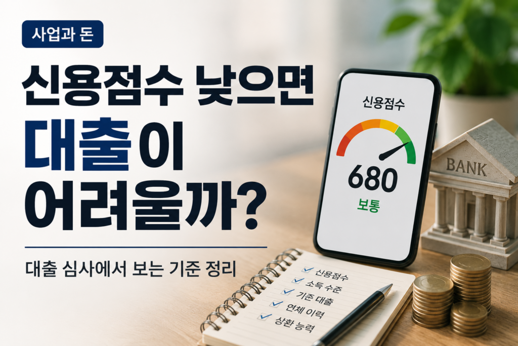 신용점수 낮으면 대출이 어려울까