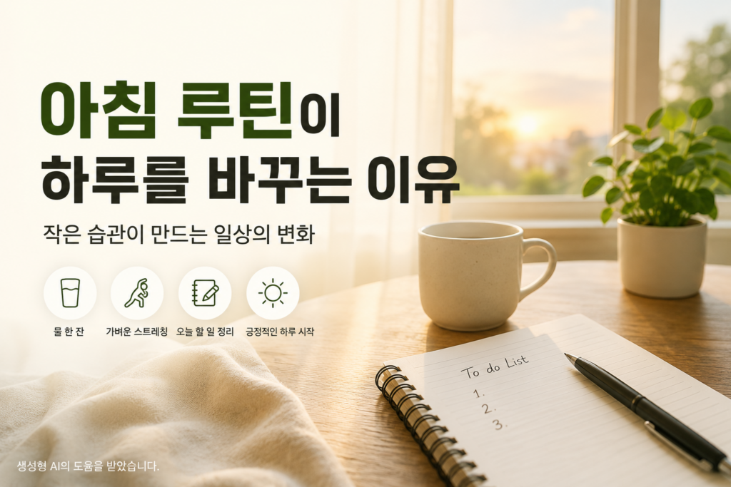 아침 루틴으로 시작하 는하루