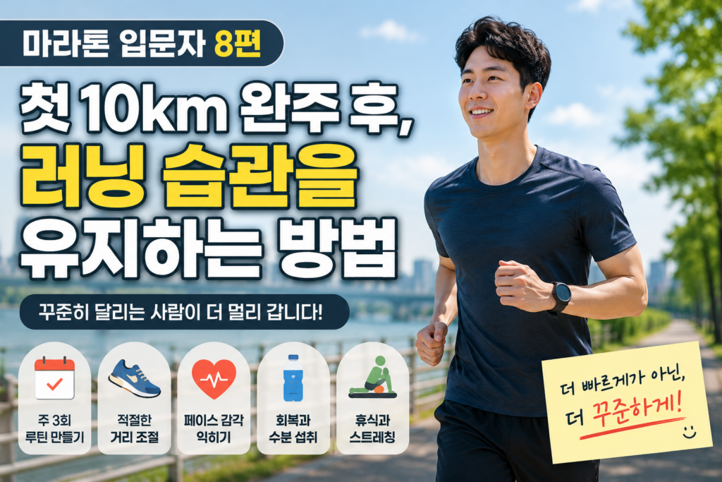 첫 10km 후 러닝 유지하기