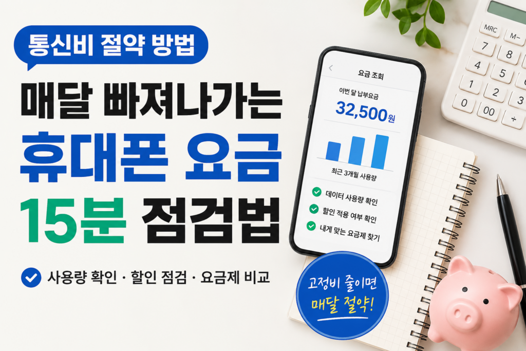 통신비 절약 을위한 15분 점검