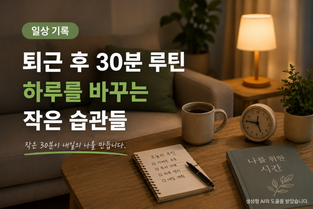 퇴근 후 30분루틴